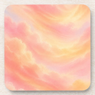 Porta-copo Pastel Clouds Coaster | Estética Rosa Pêssego
