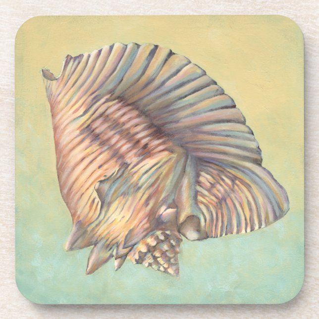 Porta-copo Pastel Grande Shell de Conch (Frente)