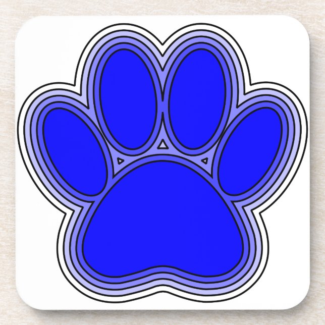 Porta-copo Pata De Cachorro A Azul Com Descrições (Frente)