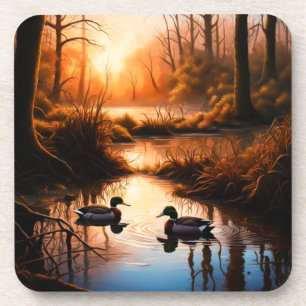 Porta-copo Patos no pântano