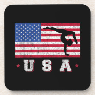 Porta-copo Patriotic Sports Gift American Flag Girls Gymn