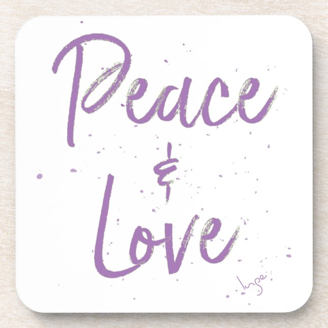 Porta-copo PEACE-and-Love-Purple (Frente)