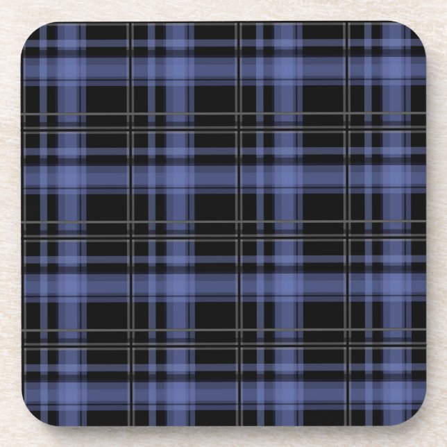 Porta-copo Peça riscada com xadrez sem costura com tartan (Frente)