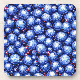 Porta-copo 💎 Pedras Preciosas Azuis Brilhantes Decoração de 