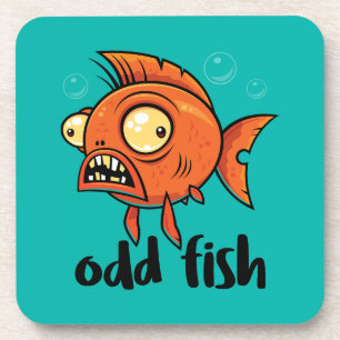 Porta-copo Peixe Estranho Quirky Divertido Peixe Dourado Lara