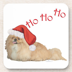 Porta-copo Pekingese Santa Claus