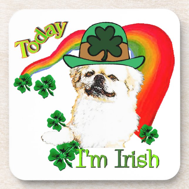 Porta-copo Pekingnese St Patricks (Frente)