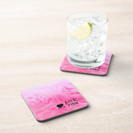 Porta-copo Peles finas de Felpudo Rosa Quente