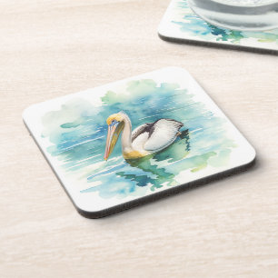 Porta-copo Pelicano Aquarela