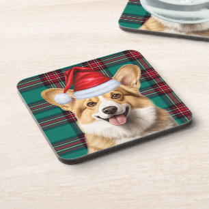 Porta-copo Pembroke Welsh Corgi Dog Red Green Holidation Xadr