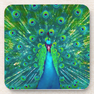 Porta-copo Pena de pavão neon/psicodélico PixDezines