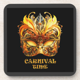 Porta-copo Penas do Ouro Elegante - Máscara veneziana