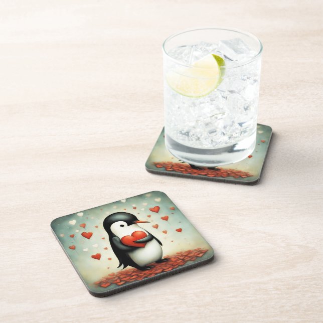 Porta-copo Penguin Love 1 (Lado Direito)