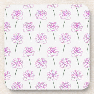 Porta-copo peônias rosa