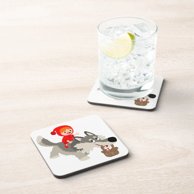 Porta-copo Pequeno Chapéu Vermelho e Portas copos do Lobo (Lado Direito)