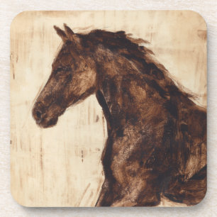 Porta-copo Perfil do Cavalo Marrom selvagem