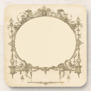 Porta-copo Personalizar a vintagem da borda do rico ouro do o