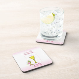 Porta-copo Personalizar Nome da Menina Rosa Primeira Comunhão