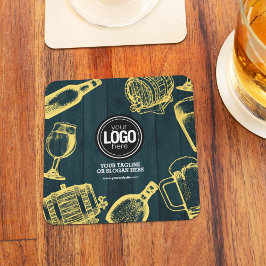 Porta-copo Personalizar o tema de cervejaria verde escura par