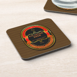 Porta-copo Personalizar Vermelho Preto Dourado Rústico