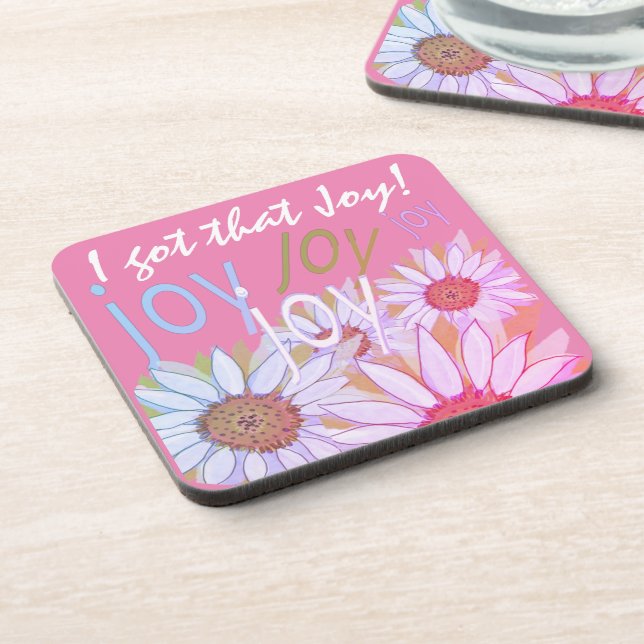 Porta-copo Personalize a margarida: alegria, alegria, alegria (Left Side)