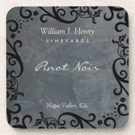 Porta-copo Personalize Ardósia e Vinho de Rolagem Preto