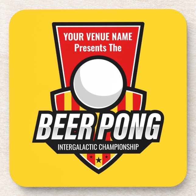 Porta-copo Personalize Este Logo de Beer Pong (Frente)