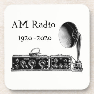Porta-copo Personalize o receptor de rádio do AM do vintage