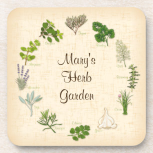 Porta-copo Personalize suas Portas copos do Herb Garden