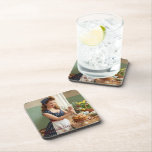 Porta-copo Personalized Easter Pin-Up Kitchen Drink Coaster<br><div class="desc">Protect your surfaces with a touch of vintage charm! Part of our exclusive Easter Retro Collection, this high-quality drink coaster features a lovely 1950s-style girl decorating a traditional Easter cake in a sunny mint kitchen. It’s the perfect little accent for your coffee table, office desk, or a thoughtful holiday gift....</div>