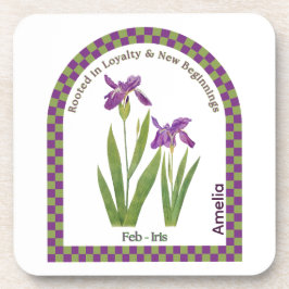Porta-copo Personalized February Birth Month Flower Coaster