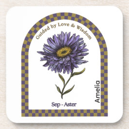 Porta-copo Personalized September Birth Month Flower Coaster