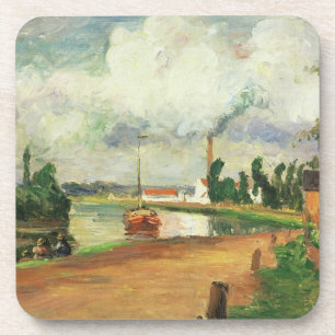 Porta-copo Pescadores de Camille Pissarro   nos bancos do O