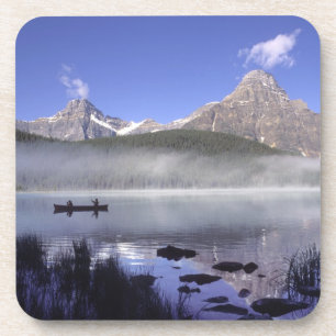Porta-copo Pescadores em canoa no Waterfowl Lake, Banff