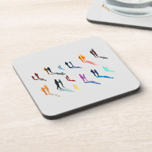 Porta-copo Pessoas art aquarela arte