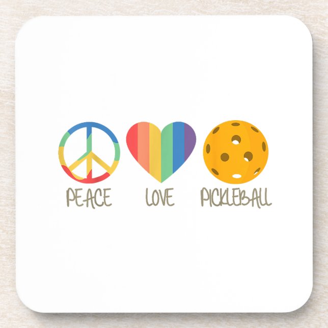 Porta-copo Pickleball de Paz e Amor (Frente)