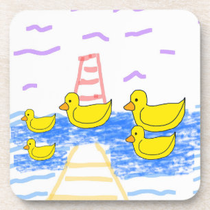 Porta-copo Pier Amarelo do Farol da Família de Patos Amarelo