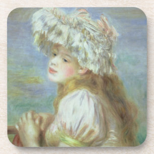 Porta-copo Pierre uma jovem mulher de Renoir   em um chapéu