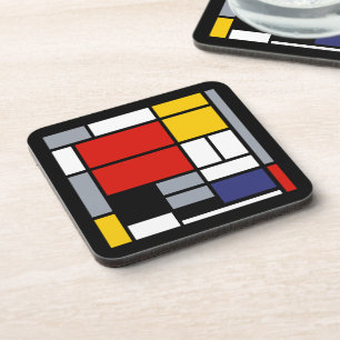 Porta-copo Piet Mondrian, Composição com Grande Plano Vermelh
