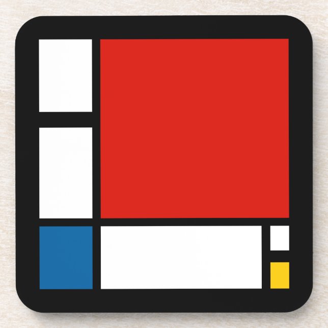 Porta-copo Piet Mondrian, Composição ii (Frente)