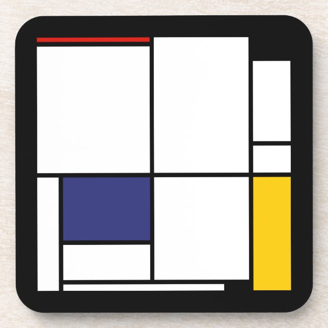 Porta-copo Piet Mondrian, Tableau 1 (Frente)