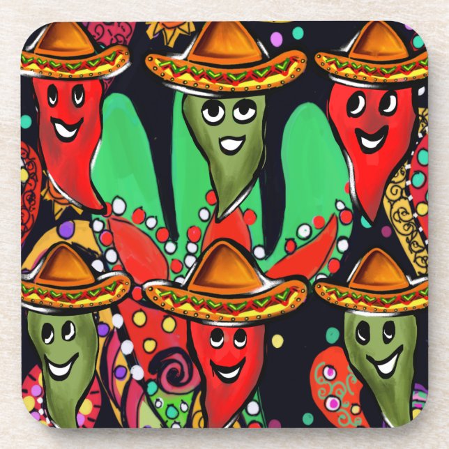 Porta-copo Pimentões Cinco de Mayo (Frente)