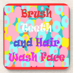Porta-copo Pincel Dente Lave Cabelo Cara Crianças Divertidas