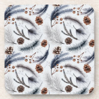 Pine Cones & Pine Agulha Watercolor Patterno