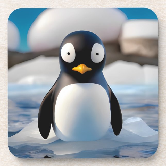 Porta-copo Pinguim (Frente)