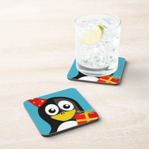 PORTA-COPO PINGUIM "FELIZ ANIVERSÁRIO"
