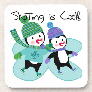 Porta-copo Pinguins Skating é Legal