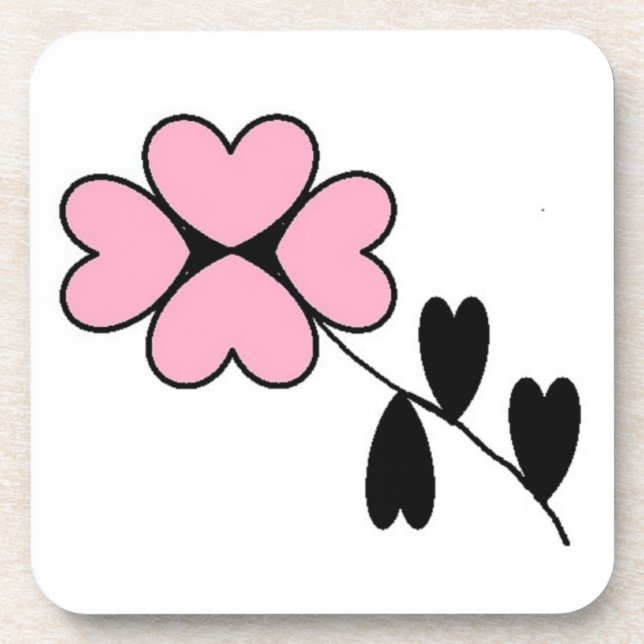 PORTA-COPO PINK HEART FLOWER (Frente)