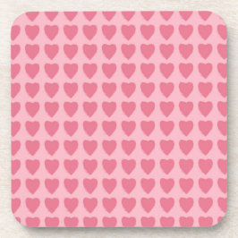 Porta-copo Pink Hearts Seamless Pattern