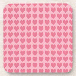 Porta-copo Pink Hearts Seamless Pattern